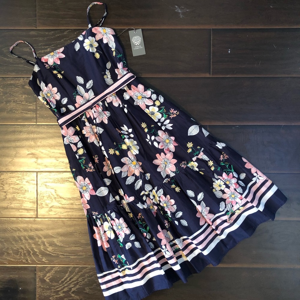 Vince Camuto NWT Blue Sundress w/ Flowers